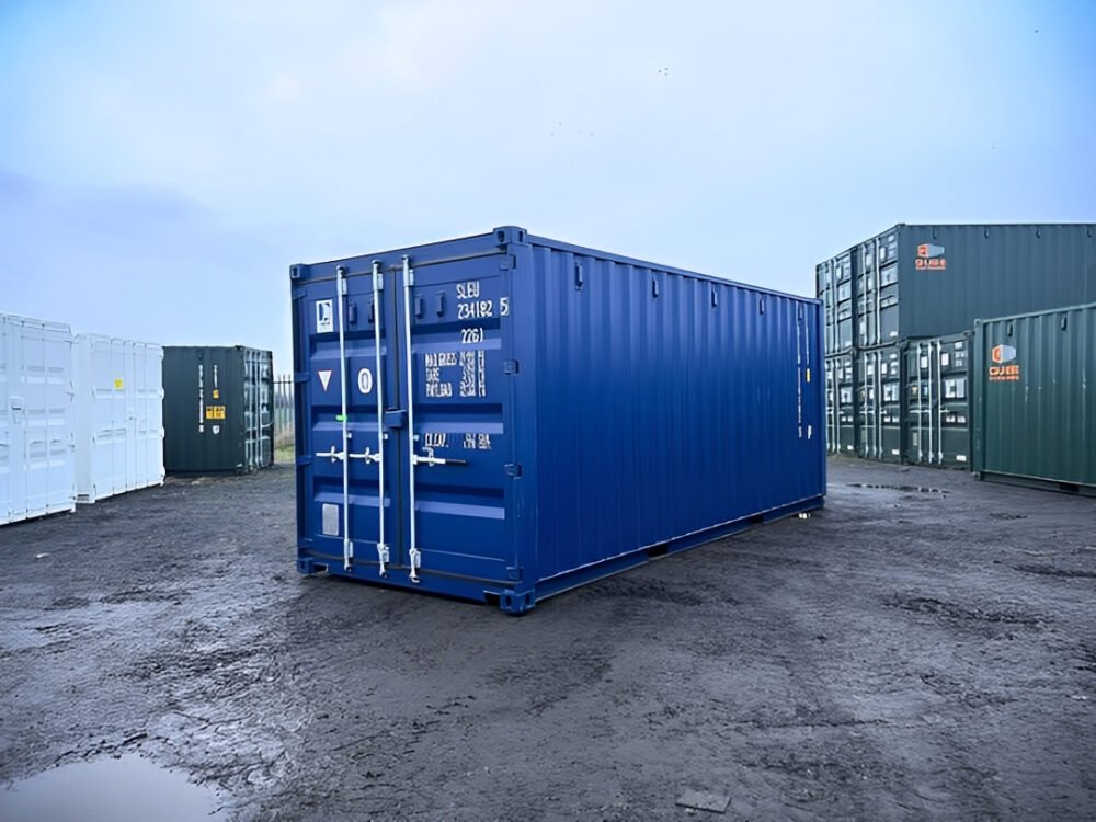 Contenedor de envío desechable de 20 pies según la norma ISO – Azul - Imagen 2