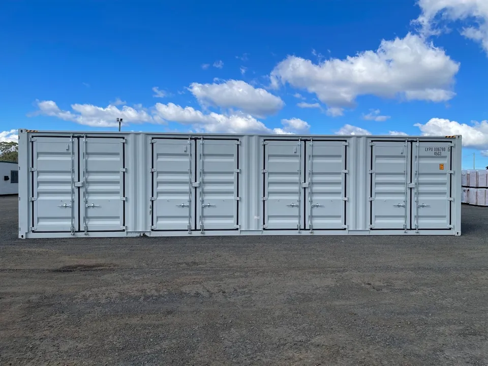 Contenedor de almacenamiento Conex de 40 pies de alto con 4 puertas laterales abiertas y 9,5 pies de alto - Imagen 3