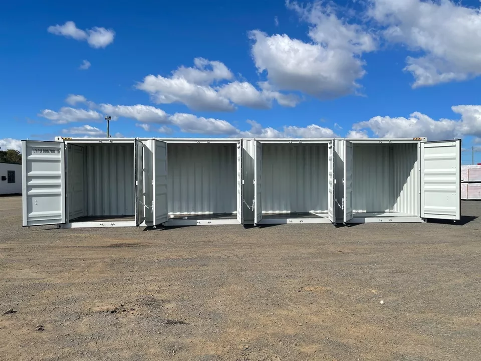 Contenedor de almacenamiento Conex de 40 pies de alto con 4 puertas laterales abiertas y 9,5 pies de alto - Imagen 9