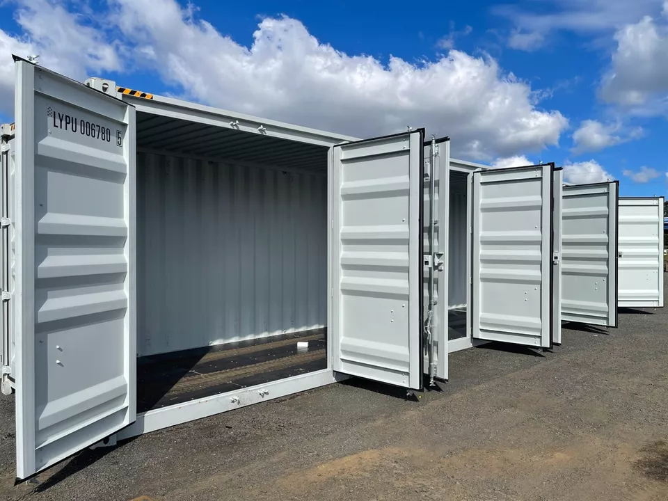 Contenedor de almacenamiento Conex de 40 pies de alto con 4 puertas laterales abiertas y 9,5 pies de alto - Imagen 10