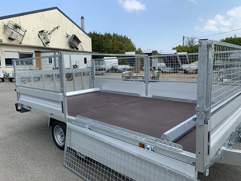 Remolque de plataforma LIDER con ruedas debajo – PTAC: 3500 kg – 2 ejes con freno – 506 x 215 cm - Imagen 6