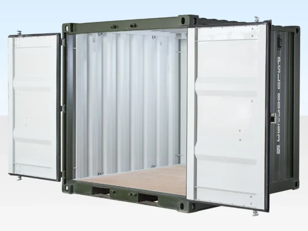 Contenedor de envío desechable de 8 pies (verde) - Imagen 6