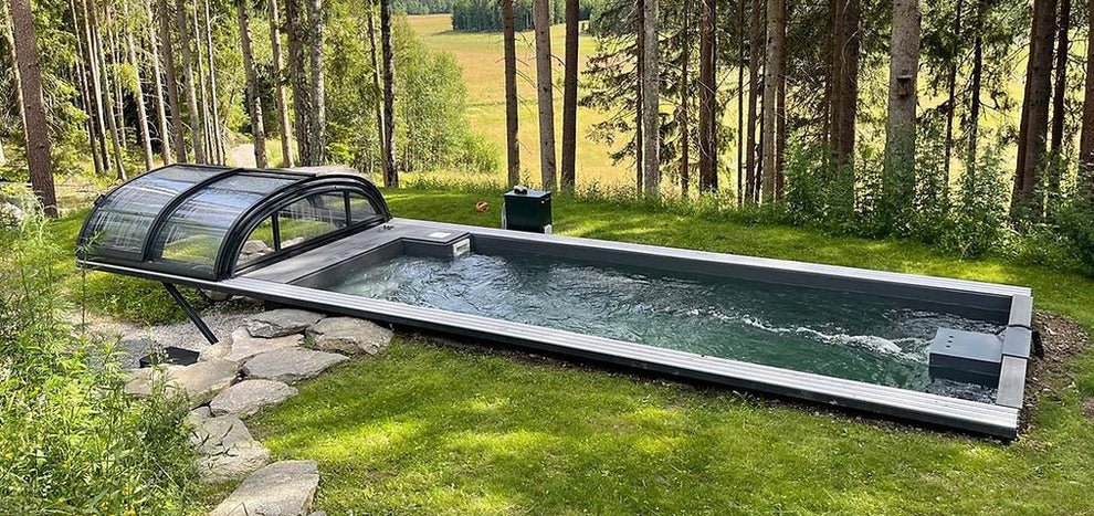 Piscina contenedor 6,11 x 2,5m lista para usar con techo, pack premium - Imagen 7