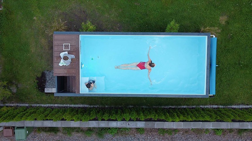 Piscina contenedor 6,2 mx 2,5 m jet swim, sport&spa