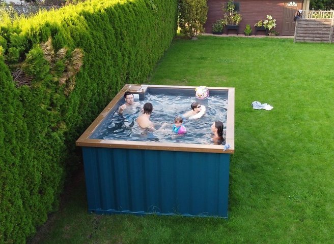 Piscina spa contenedor 3,0mx 2,5m con jacuzzi, paquete confort - Imagen 3
