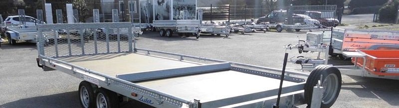 Remolque de plataforma LIDER con ruedas debajo – PTAC: 3500 kg – 2 ejes con freno – 506 x 215 cm - Imagen 8