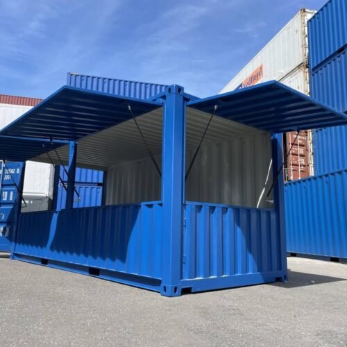 Contenedor Bar Azul de 20 Pies